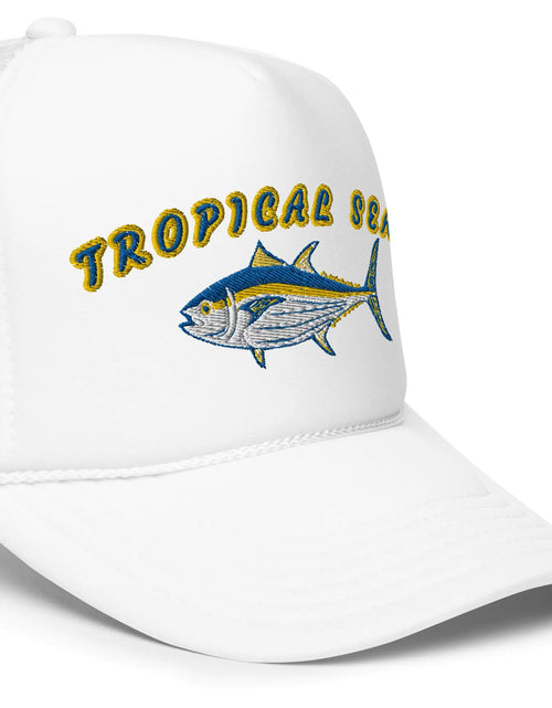 Load image into Gallery viewer, Tropical Seas Tuna Foam trucker hat
