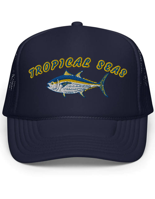 Load image into Gallery viewer, Tropical Seas Tuna Foam trucker hat
