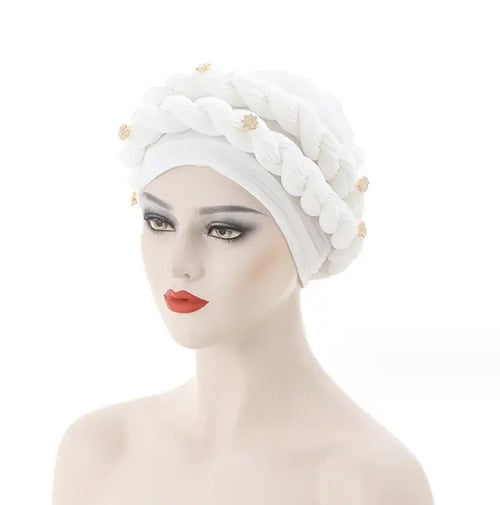 Load image into Gallery viewer, Double Braid Diamonds Turban
