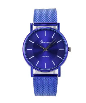 Mesh Belt Quartz Wristwatches for Women and Men