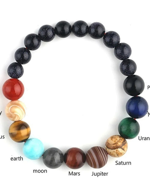 Load image into Gallery viewer, Eight Planets Natural Stone Bracelet
