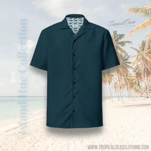 Load image into Gallery viewer, Dark Seas Blue button shirt
