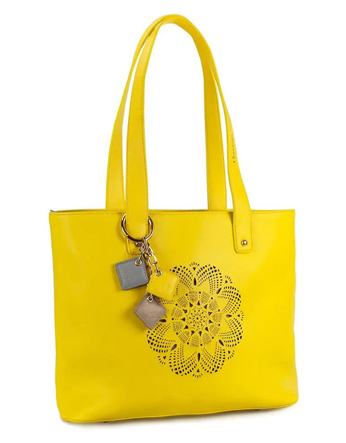 Load image into Gallery viewer, Sprout Leather Tote -Lemon
