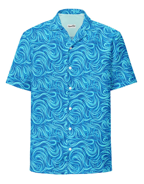 Load image into Gallery viewer, Tsunami Island Party Button Down Hawaiian Shirt - Coastal Summer 2024 Collection
