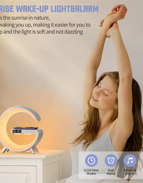 Load image into Gallery viewer, Bluetooth Speaker Wireless Charger Lamp
