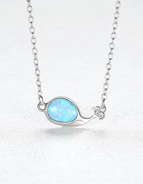 Load image into Gallery viewer, Opal Dolphin 925 Sterling Silver Necklace
