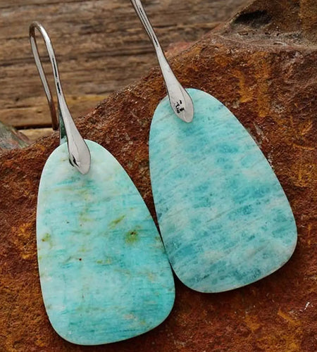 Natural Stone Dangle Earrings