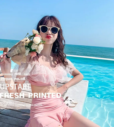 The 2023 New Summer Sexy Cute Bikini Pink Sweet Suit!