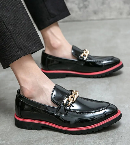 Luxury Leather Black Loafers for Men - Designer Italian Dress Shoes