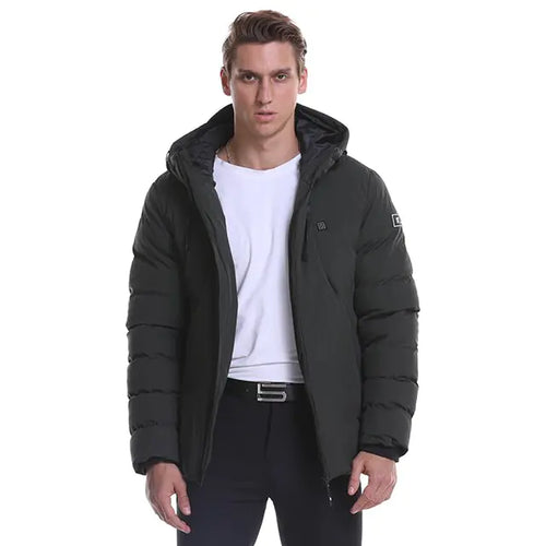 Load image into Gallery viewer, Fashion Men Women Electric Heated Jacket Heating Waistcoat USB Thermal Warm Cloth Feather Hot Sale Plus Size Winter Jacket
