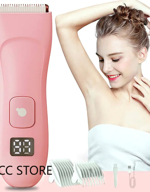 Load image into Gallery viewer, Waterproof Electric Bikini Trimmer for Women - Cordless Body Hair Shaver and Painless Epilator for Legs
