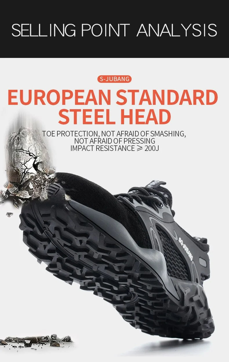 Anti-collision and Anti-smashing Breathable Safety Shoes