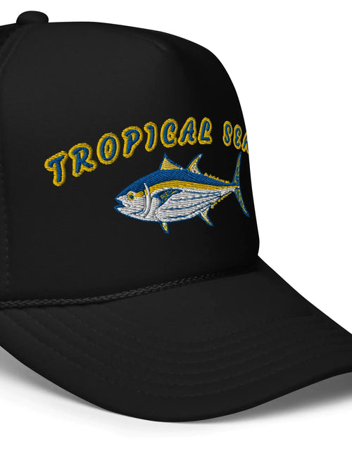 Load image into Gallery viewer, Tropical Seas Tuna Foam trucker hat
