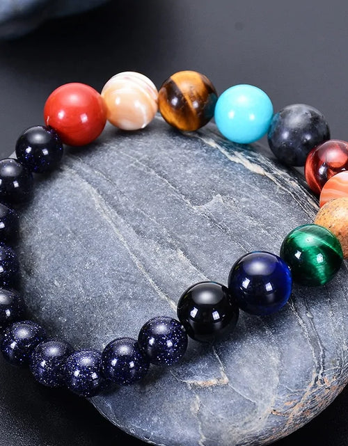 Load image into Gallery viewer, Eight Planets Natural Stone Bracelet
