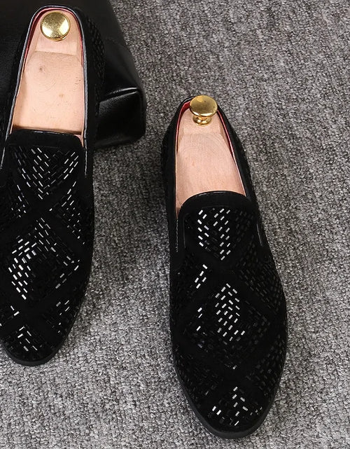 Load image into Gallery viewer, Rhinestone Shining Loafer Shoes
