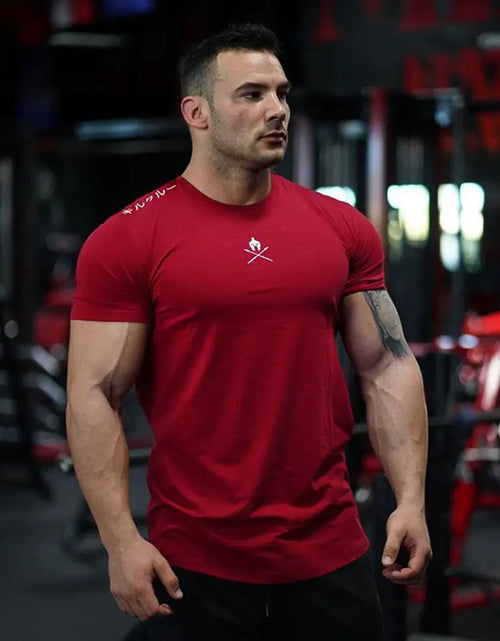 Load image into Gallery viewer, Men T Shirts Fashion Summer Bodybuilding Letter
