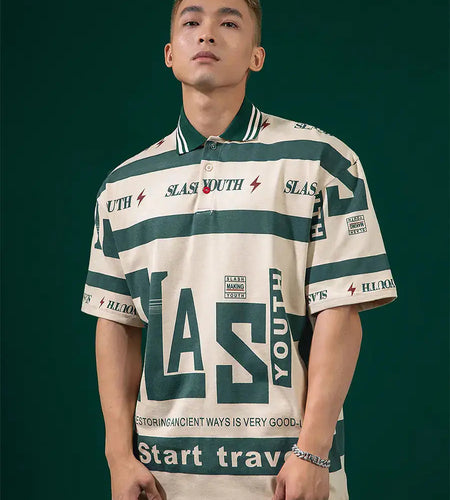 Oversized Slash Polo Shirt