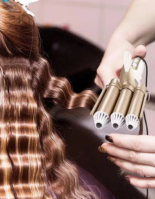 Load image into Gallery viewer, Electric Triple Barrel Curling Iron
