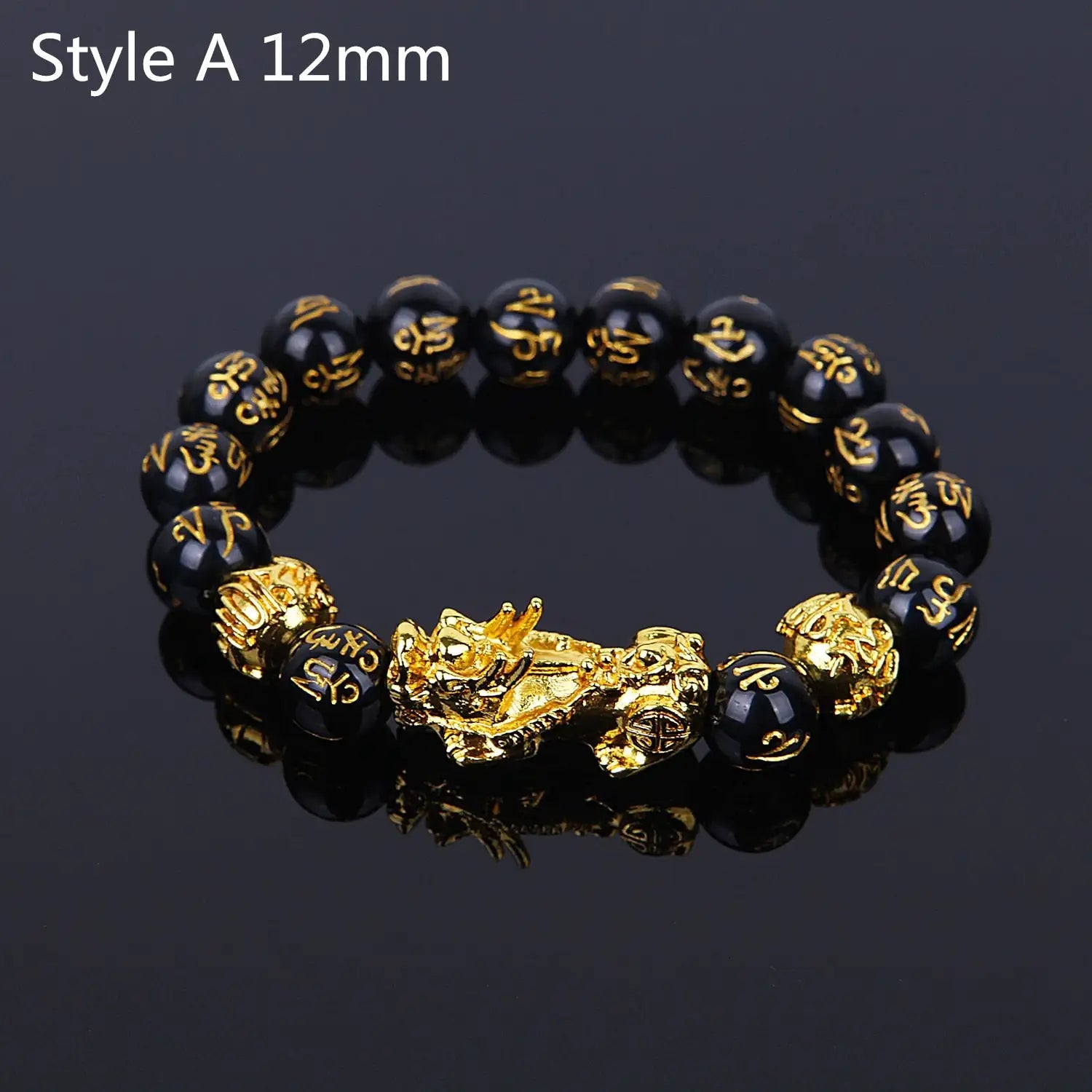 Feng Shui Wealth Bracelet  Black Beads