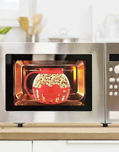 Load image into Gallery viewer, Microwave Glass Popcorn Popper With Silicone Lid
