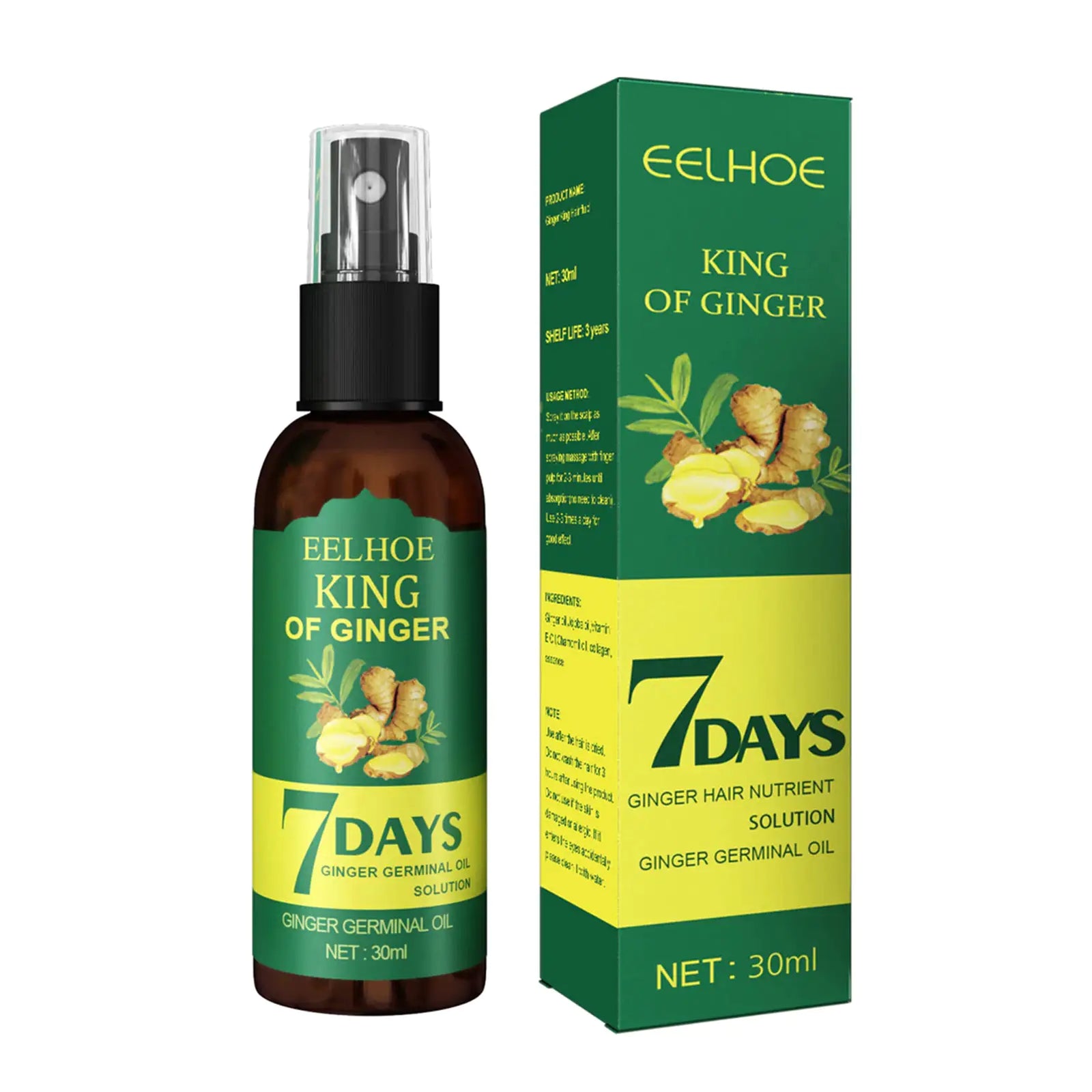 Ginger Hair Growth Serum Sprayer Hair Regrowth