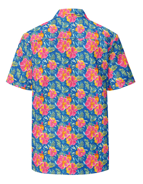 Load image into Gallery viewer, Hibiscus Lagoon Button Down Hawaiian Shirt - Coastal Summer 2024 Collection
