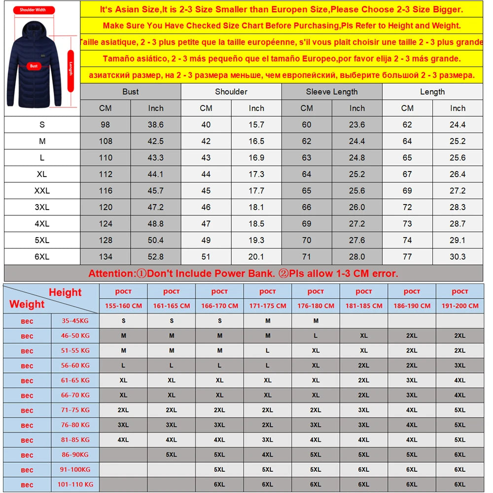 11 Areas Waterproof Heating Jacket