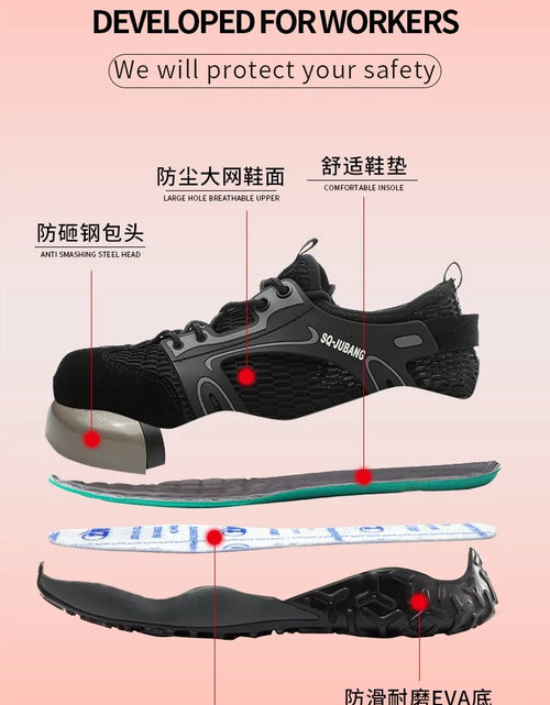 Load image into Gallery viewer, Anti-collision and Anti-smashing Breathable Safety Shoes
