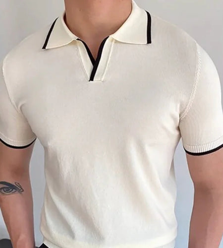 Open Neck Short Sleeve Polo