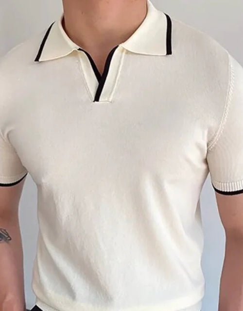 Load image into Gallery viewer, Open Neck Short Sleeve Polo
