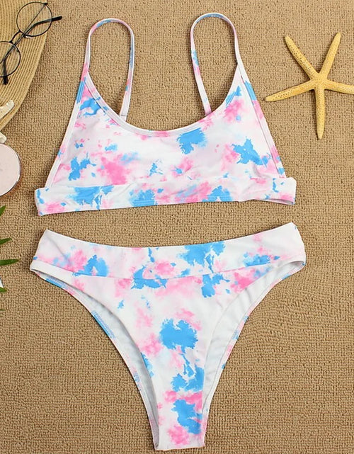 Load image into Gallery viewer, Brazilian Bikini Swimsuit Set Tie Dye
