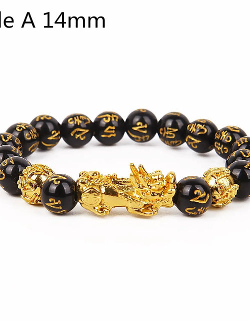 Load image into Gallery viewer, Feng Shui Wealth Bracelet  Black Beads
