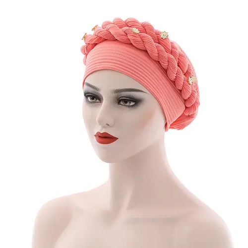 Load image into Gallery viewer, Double Braid Diamonds Turban
