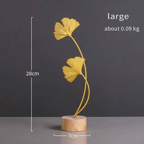 Load image into Gallery viewer, Nordic Gold Ginkgo  Leaves Sculpture
