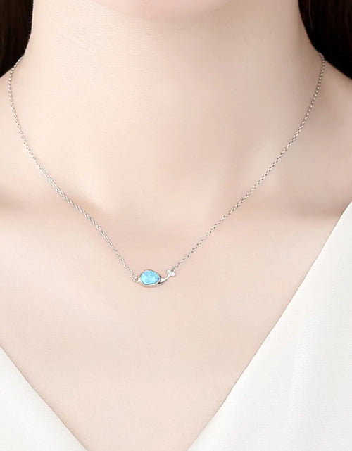 Load image into Gallery viewer, Opal Dolphin 925 Sterling Silver Necklace
