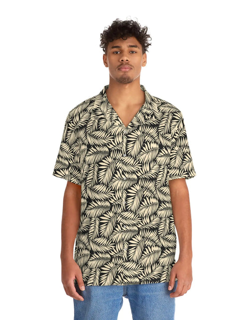 Load image into Gallery viewer, Men&#39;s Golden Night Tropical Floral Print Hawaiian Shirt
