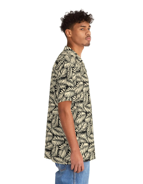 Load image into Gallery viewer, Men&#39;s Golden Night Tropical Floral Print Hawaiian Shirt
