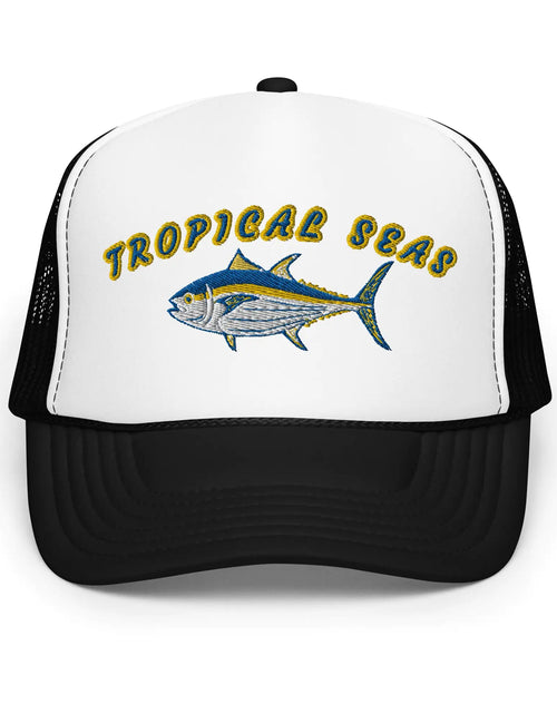 Load image into Gallery viewer, Tropical Seas Tuna Foam trucker hat
