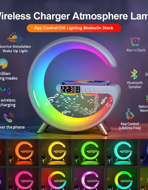 Load image into Gallery viewer, Bluetooth Speaker Wireless Charger Lamp
