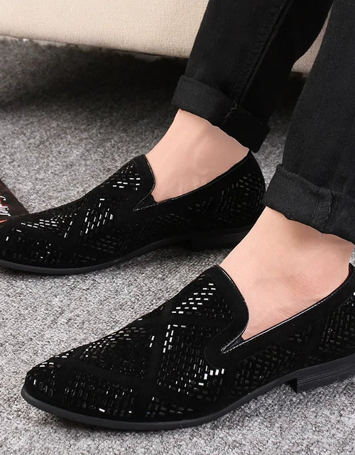 Load image into Gallery viewer, Rhinestone Shining Loafer Shoes
