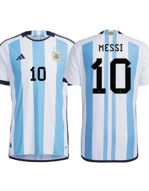 Load image into Gallery viewer, Messi #10 Premium Soccer 2022 Argentina World Cup Champions - Home Jersey by Adidas
