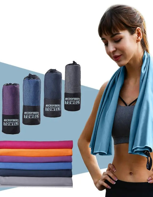 Load image into Gallery viewer, Sport Microfiber Towel: Quick-Drying Absorbent
