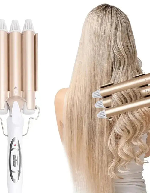 Load image into Gallery viewer, Electric Triple Barrel Curling Iron
