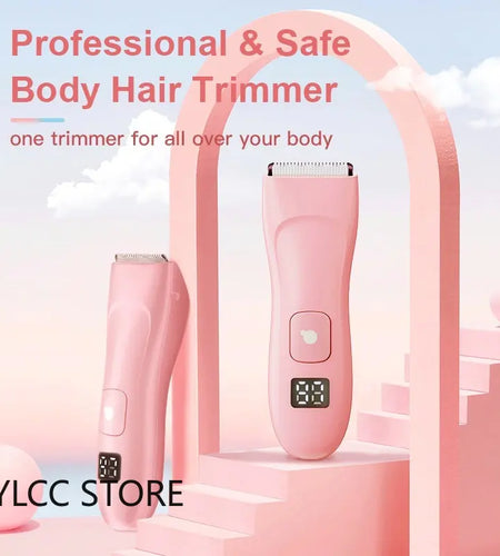 Waterproof Electric Bikini Trimmer for Women - Cordless Body Hair Shaver and Painless Epilator for Legs