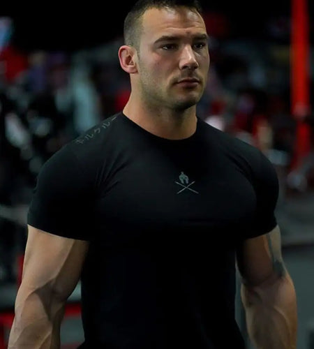 Men T Shirts Fashion Summer Bodybuilding Letter