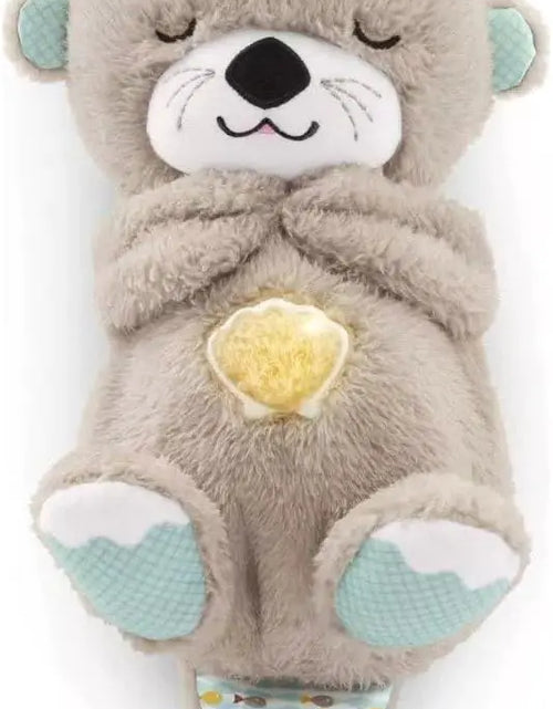 Load image into Gallery viewer, Fisher-Price Sound Machine Soothe &#39;n Snuggle Otter Portable Plush Baby Toy with Sensory Details Music Lights &amp; Rhythmic Breathing Motion
