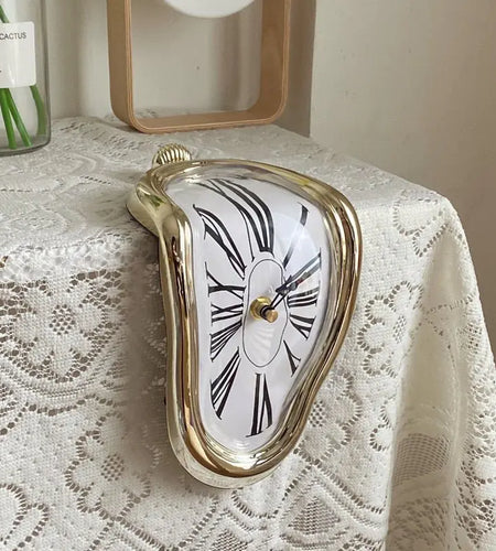 Surreal Melting Distorted Wall Clock