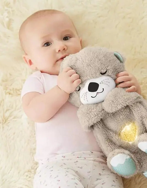 Load image into Gallery viewer, Fisher-Price Sound Machine Soothe &#39;n Snuggle Otter Portable Plush Baby Toy with Sensory Details Music Lights &amp; Rhythmic Breathing Motion
