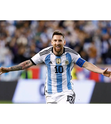 Messi #10 Premium Soccer 2022 Argentina World Cup Champions - Home Jersey by Adidas