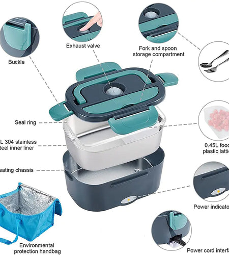 Dual Use Electric Heated Lunch Box